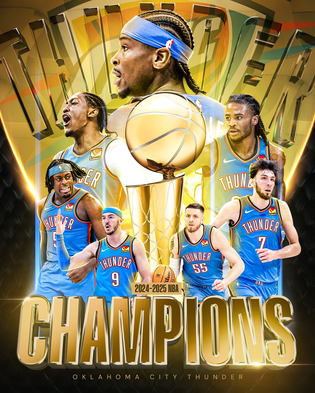 2025 NBA Champions Poster
